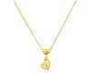 916/22K Yellow Gold Anggun Manja Heart Necklacess