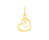 916/22K Yellow Gold Double Hearts Mini Pendant