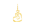 916/22K Yellow Gold Double Hearts Mini Pendant